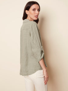 STAR BLOUSE WITH ROLL UP SLEEVE