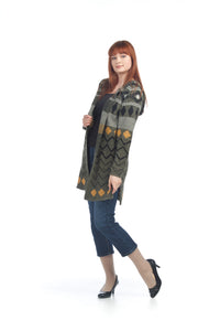 GLOBAL KNIT HOODED CARDIGAN
