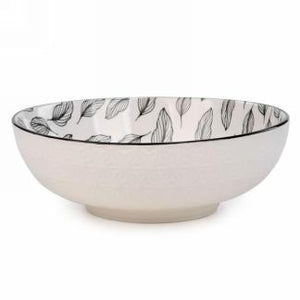 BLACK FOLIAGE DIPPING BOWL LARGE