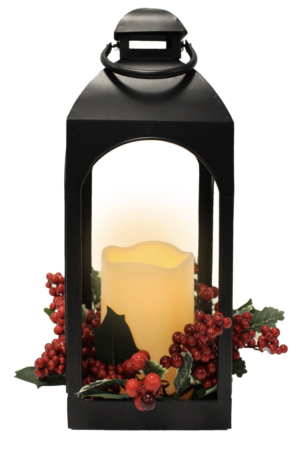 LED LANTERN WITH BERRIES