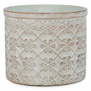 GREEN FLORAL POT