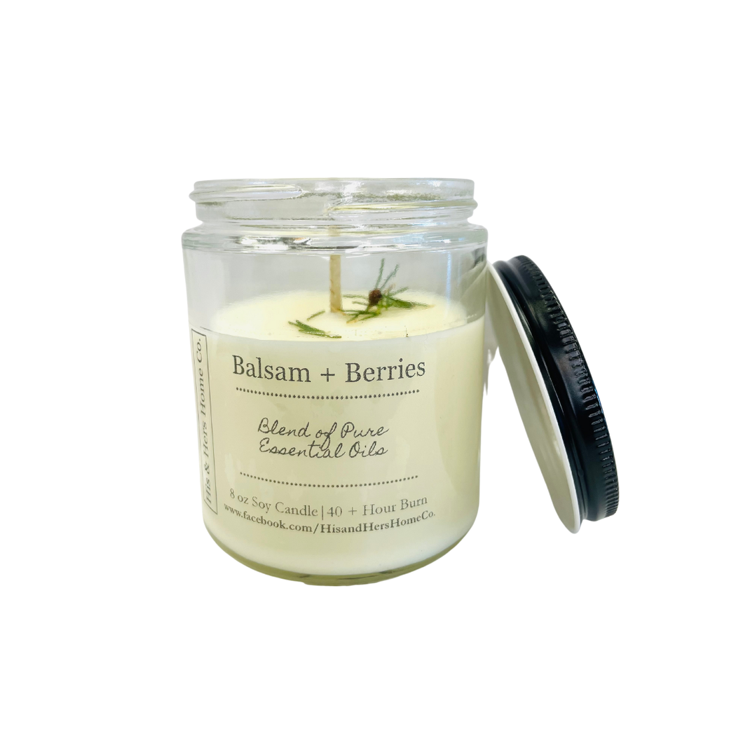 BALSAM + BERRIES | 8 OZ SOY CANDLE