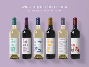 WINE LABELS  |  WINO-HOLIC COLLECTION  |  6PCK