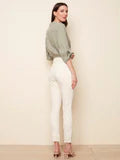 FRAYED HEM DENIM PANT
