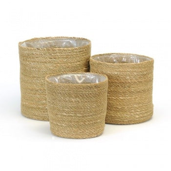 SEAGRASS PLANT BASKETS - SET OF 3