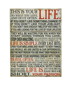 LG WOODEN SIGN THIS IS YOUR LIFE